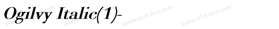 Ogilvy Italic(1)字体转换
